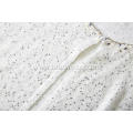 Women's Knitted Sequins Yarn Diamond Necklace Crew Cardigan